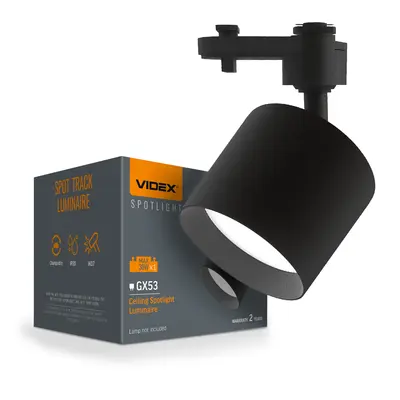 Светильник VIDEX под лампу GX53 трековый Черный VL-SPF17C-B