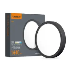 LED Світильник круглий накладний VIDEX 18W 5000K Black