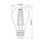 LED лампа TITANUM Filament A60 7W E27 4100K