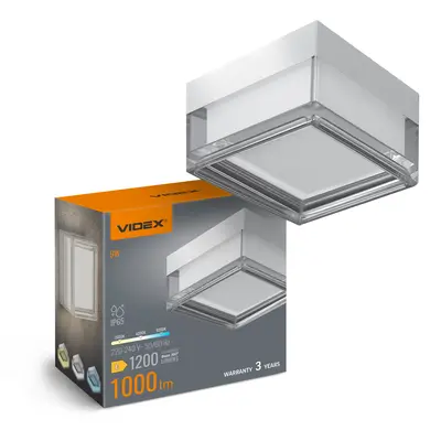 Квадратный LED-светильник IP65 VIDEX BHD02 9W 2800-4000-6000K Белый