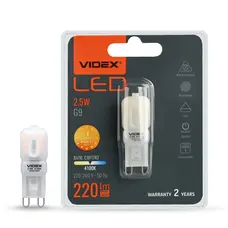 Светодиодная лампа VIDEX G9e 2.5 Вт G9 4100K