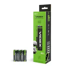 Щелочная батарейка Videx LR6/AA 4 шт. SHRINK