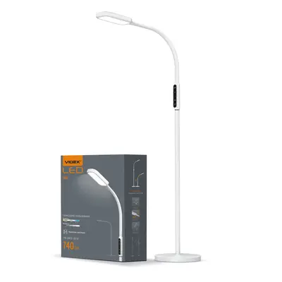 Светильник-торшер на LED-лампах белый VIDEX TF07W 14W 3000-5500K
