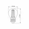 LED лампа VIDEX Filament G45FA 4W E27 2200K бронза