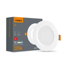 Светильник LED Back встраиваемый круглый VIDEX 4W 5000K