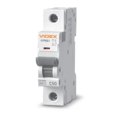 Автоматический выключатель RS6 1п 50А 6кА С VIDEX RESIST