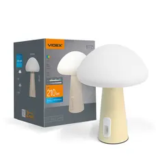 LED лампа настiльна з акумулятором VIDEX VL-TF25BG 4W 3000-6500K+RGB Beige
