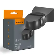 Датчик движения и освещённости VIDEX VL-SPW15B 220V 1200W IP65 инфракрасный чёрный