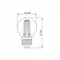 LED лампа VIDEX Filament G45FA 6W E27 2200K бронза