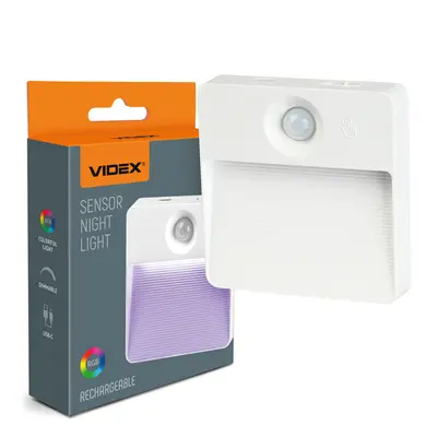 LED Світильник акумуляторний з датчиком руху VIDEX VL-NL104W-G