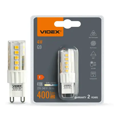 LED лампа VIDEX G9S 4W G9 4100K