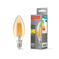 Светодиодная лампа TITANUM Filament C37 4W E14 2200K бронза