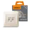 Розетка CAT6+CAT6 компьютерная двойная кремовая VIDEX BINERA