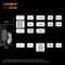 Лобовый светодиодный фонарь VIDEX VLF-H075C 550лм 5000K