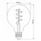 LED лампа VIDEX Filament G95FASD 5W E27 2200K дімерна бронза