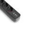 Сетевой удлинитель VIDEX ONCORD с 3 розетками 3 м (3x1.5 мм) 2.4 А 2 USB+USB-C с кнопкой, черный