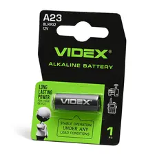 Батарейка щелочная Videx А23/Е23А 1шт BLISTER CARD