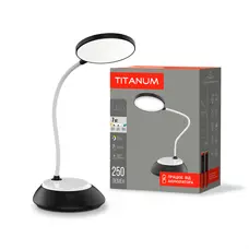Настольная LED-лампа с аккумулятором TITANUM TLTF-022B 7W 3000-6500K USB, черная