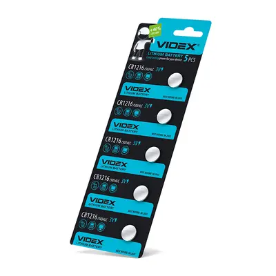 Батарейка литиевая Videx CR1216 5шт BLISTER CARD