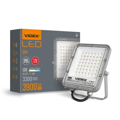 Светодиодный прожектор PREMIUM VIDEX F2 30W 5000K AC/DC12-48V