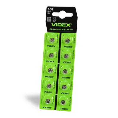 Батарейка часовая Videx AG 2/LR726 BLISTER CARD 10 шт