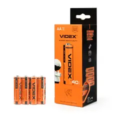Солевой элемент Videx R6P/AA, 4 шт., SHRINK