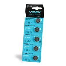 Батарейка литиевая Videx CR1632 5шт BLISTER CARD