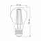 LED лампа VIDEX Filament A60FF 08W E27 1200K