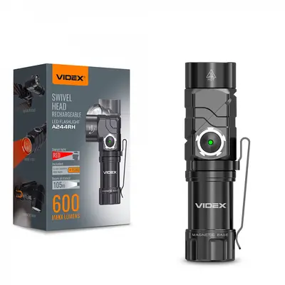 Портативный светодиодный фонарик VIDEX VLF-A244RH 600лм 5000K