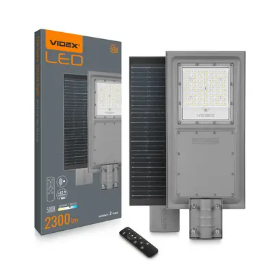 Автономный уличный LED-фонарь VIDEX 2300Lm 5000K (VL-SLSO-082-S)