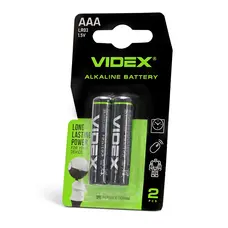 Батарейка щелочная Videx LR03/AAA 2шт SMALL BLISTER