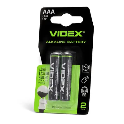 Батарейка щелочная Videx LR03/AAA 2шт SMALL BLISTER