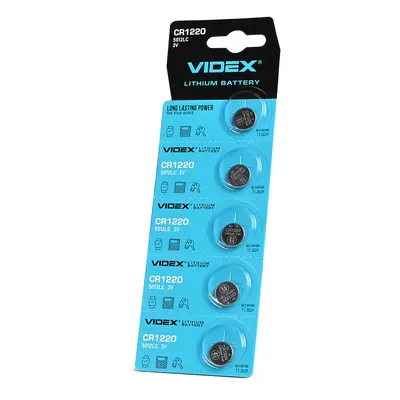 Батарейка литиевая Videx CR1220 5шт BLISTER CARD