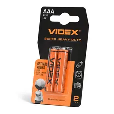 Батарейка солевая Videx R03P/AAA 2шт SMALL BLISTER