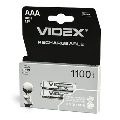 Аккумуляторы Videx HR03/AAA 1100mAh double blister/2шт