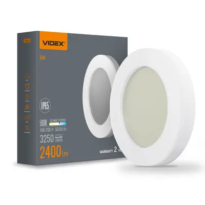 Светильник LED ART IP65 круглый VIDEX 30W 5000K