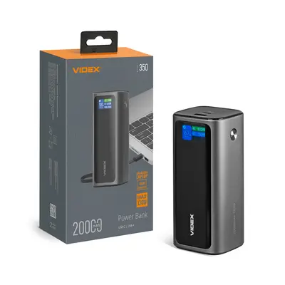 Павербанк 20000mAh VIDEX VPB-350 130W PD100W +Display