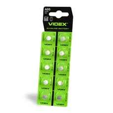 Батарейка часовая Videx AG 5/LR754 BLISTER CARD 10 шт
