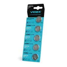Батарейка литиевая Videx CR2016 5шт BLISTER CARD