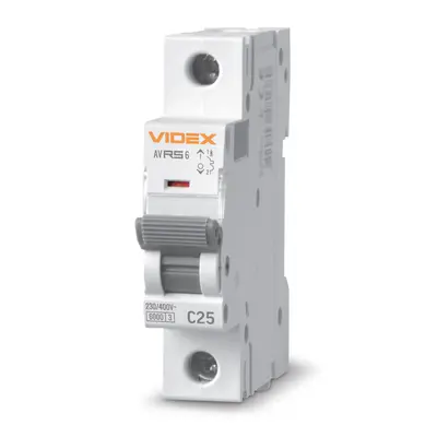 Автоматический выключатель RS6 1п 25А 6кА С VIDEX RESIST