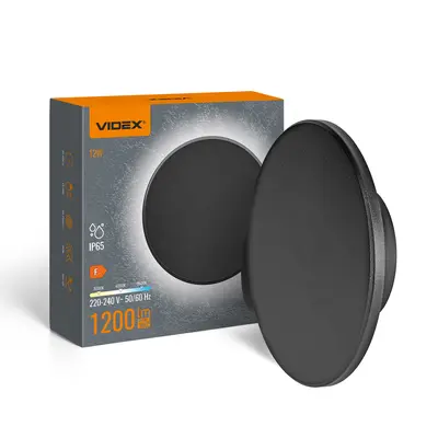 Светильник настенный LED IP65 VIDEX WL03 12W 3000K-4000K-6500K Черный