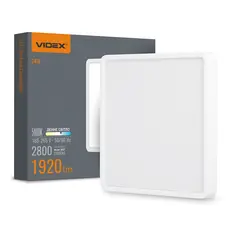 LED Світильник накладний квадрат VIDEX 24W 5000K White
