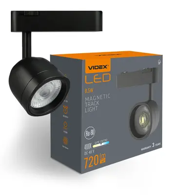 Светильник МАГНИТНЫЙ трековый VIDEX LA76B 8.5Вт 4000K 48В Черный
