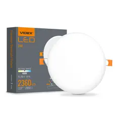 LED светильник безрамочный круглый VIDEX VLE-DLFR-244 24W 4000K 220V