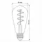 LED лампа VIDEX Filament ST64FASD 5W E27 2200K дімерна бронза