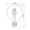 LED лампа TITANUM Filament G95 6W E27 2200K бронза