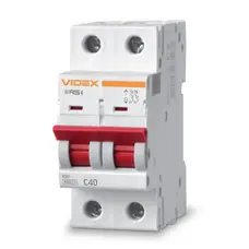 Автоматический выключатель RS4 2п 40А С 4,5кА VIDEX RESIST