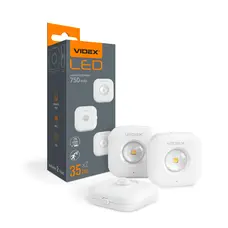 Набор LED-светильников на аккумуляторах с датчиком движения VIDEX VL-NL075-21