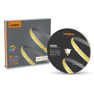 Светодиодная лента VIDEX COB DC24V 55W 5M 6000K Ra80 IP20 VL-LSTCB320-24116-B5
