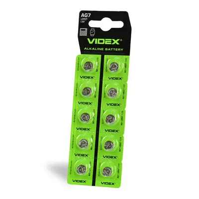Батарейка часовая Videx AG 7/LR926 BLISTER CARD 10 шт